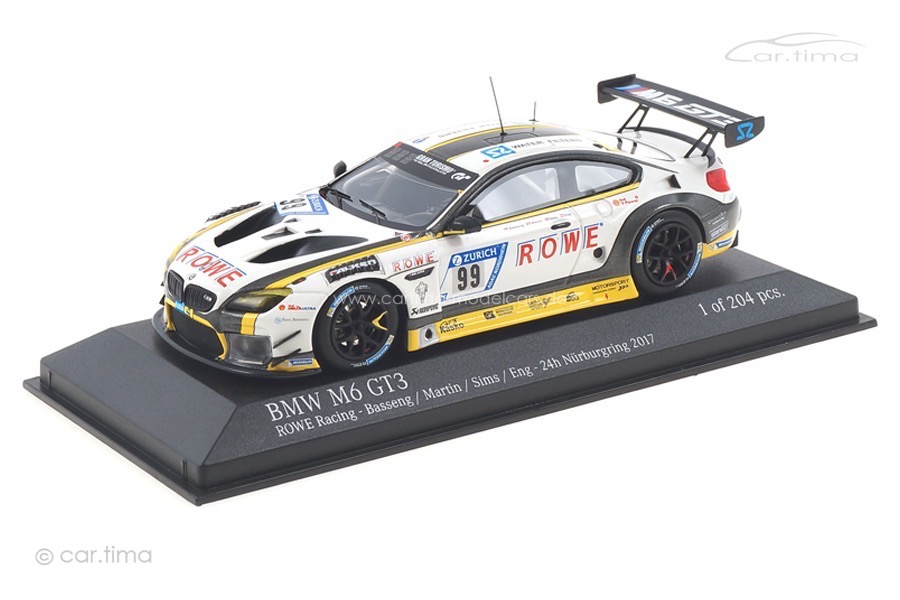 BMW M6 GT3 24h Nürburgring 2017 Basseng/Eng/Martin Minichamps 1:43 437172699