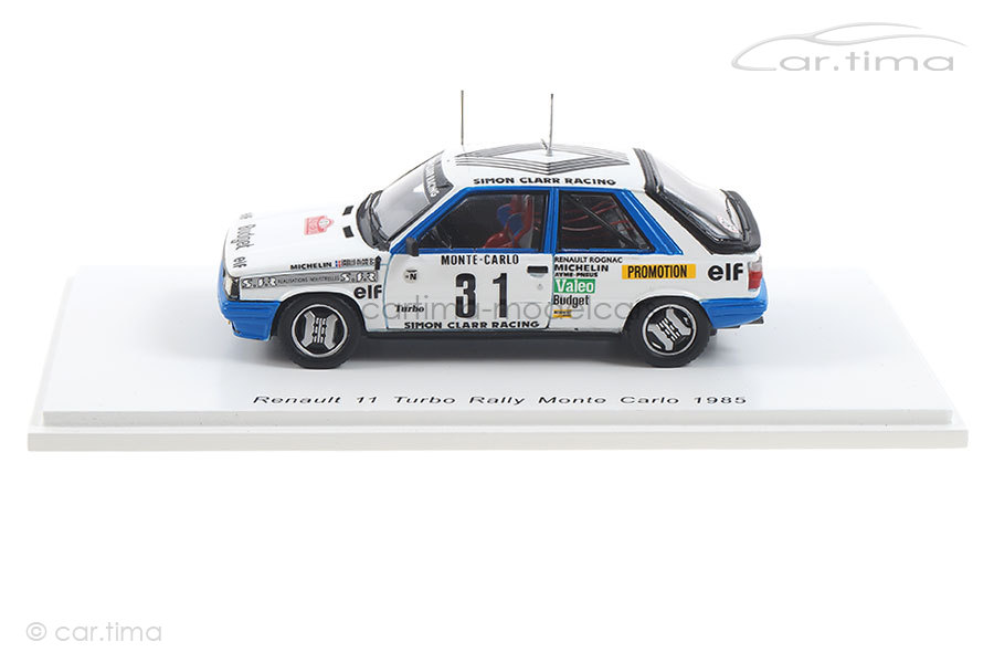 Renault 11 Turbo Rallye Monte Carlo 1985 Oreille/Oreille Spark 1:43 S5566 Renault 11 Turbo Rallye Monte Carlo 1985 Oreille/Oreille Spark 1:43 S5566