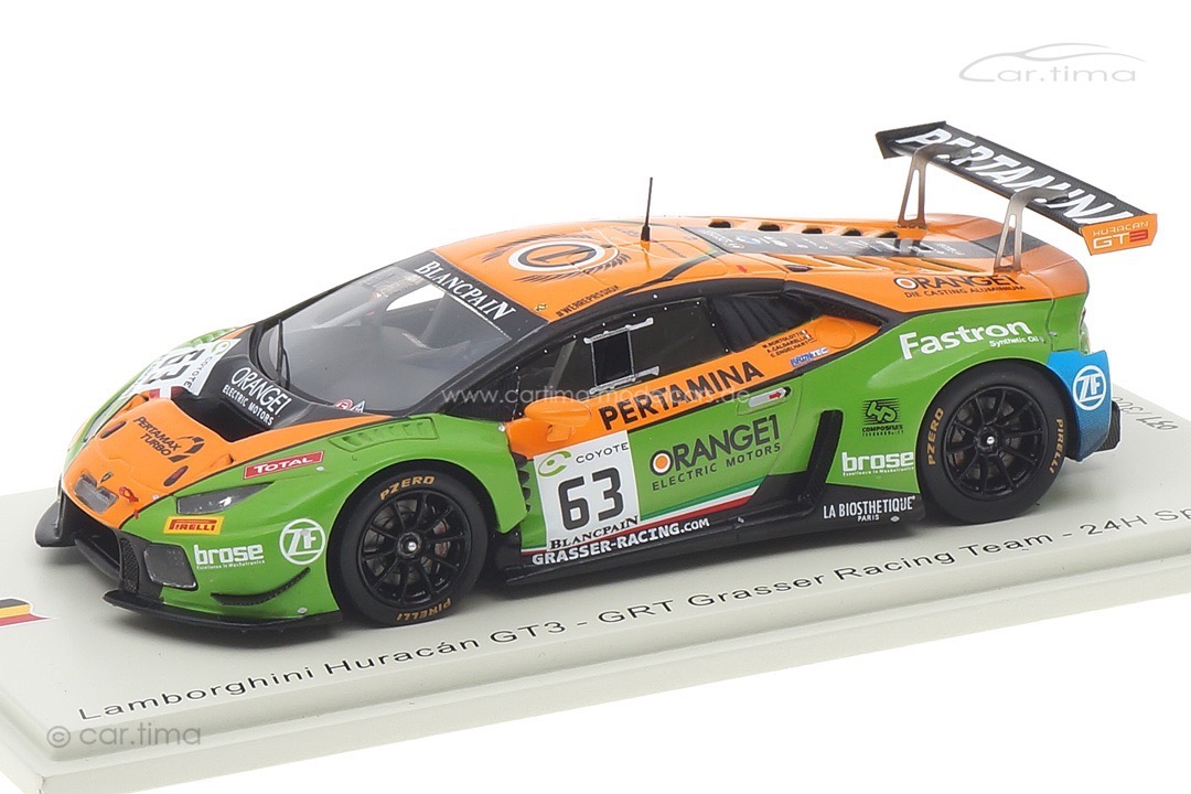 Lamborghini Huracán GT3 24h Spa 2018 Caldarelli/Engelhart/Bortolottii Spark 1:43 SB308 Lamborghini Huracán GT3 24h Spa 2018 Caldarelli/Engelhart/Bortolottii Spark 1:43 SB308