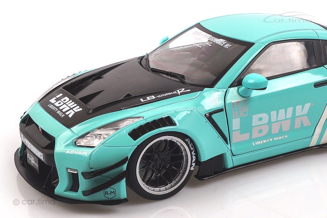 Nissan GTR R35 GTR LB Works mintgrün Solido 1:18 S1805804 Nissan GTR R35 GTR LB Works mintgrün Solido 1:18 S1805804