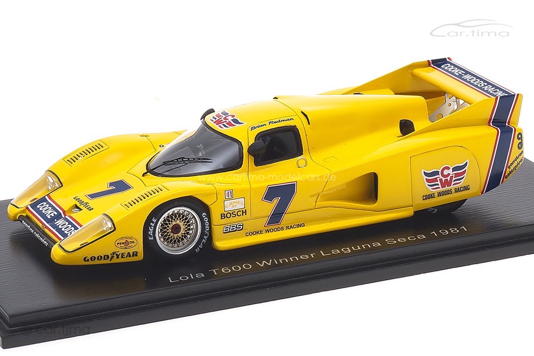 Lola T600 Winner Laguna Seca 1981 Brian Redman Spark 1:43 S8601 Lola T600 Winner Laguna Seca 1981 Brian Redman Spark 1:43 S8601