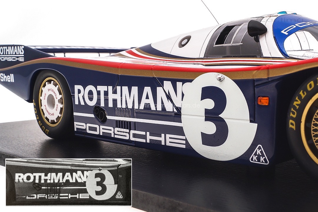 Porsche 956 L 24h Le Mans 1982 Signatur Norbert Singer inkl. Vitrine Spark 1:18 18S424SIG