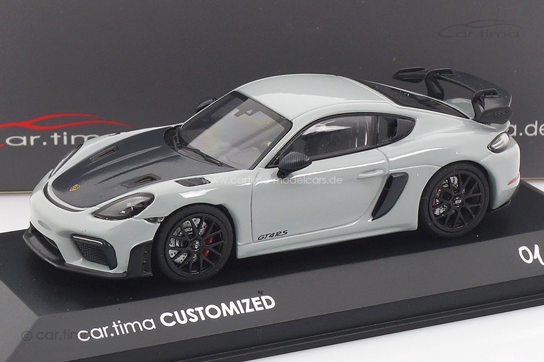 Porsche 718 GT4 RS Sportgrau/Rad schwarz Minichamps car.tima CUSTOMIZED 1:43 CAC04326004