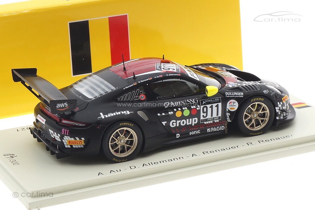 Porsche 911 GT3 R 24h Spa 2021 Au/Allemann/Renauer/Renauer Spark 1:43 SB451 Porsche 911 GT3 R 24h Spa 2021 Au/Allemann/Renauer/Renauer Spark 1:43 SB451