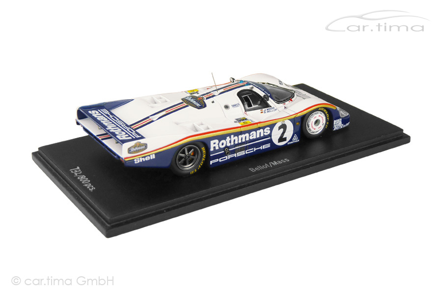 Porsche 956 24h Le Mans 1983 Bellof/Mass #800/800 Spark 1:43 CA-BEL-13 Porsche 956 24h Le Mans 1983 Bellof/Mass #800/800 Spark 1:43 CA-BEL-13
