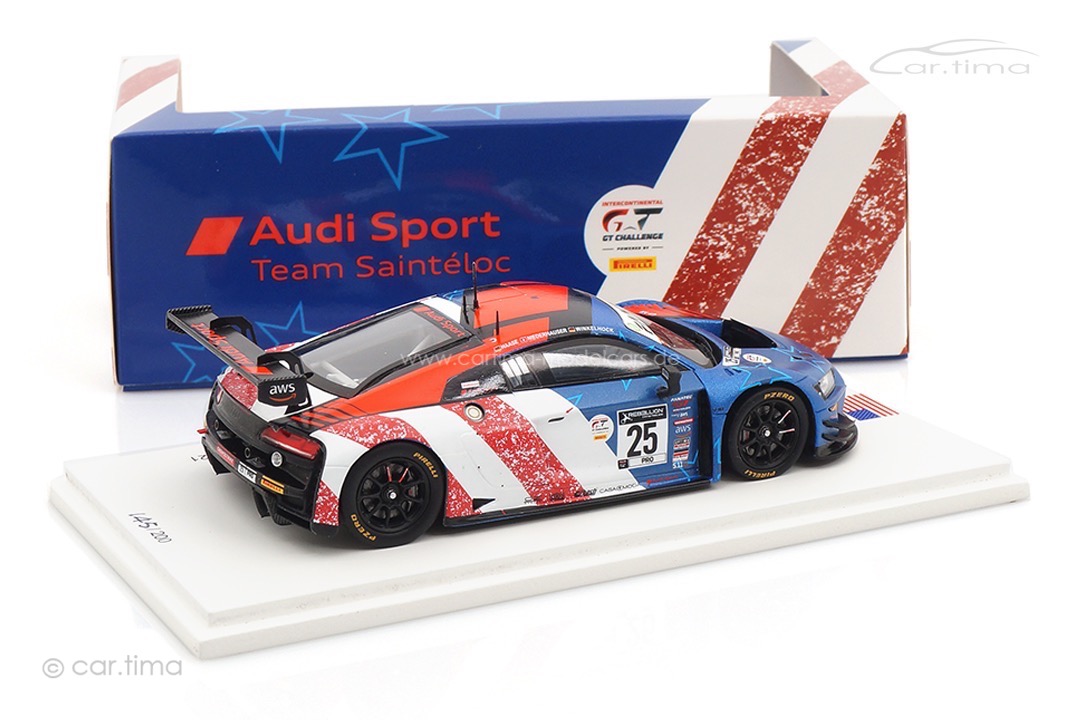 Audi R8 LMS GT3 Winner 8h Indianapolis Winkelhock/Niederhauser/Haase Spark 1:43 FF015