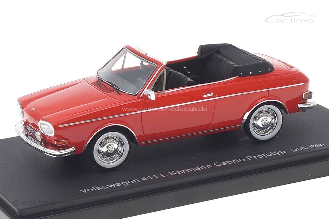 VW 411 L Karmann Cabrio Prototyp 1968 rot Avenue43 1:43 60073 VW 411 L Karmann Cabrio Prototyp 1968 rot Avenue43 1:43 60073