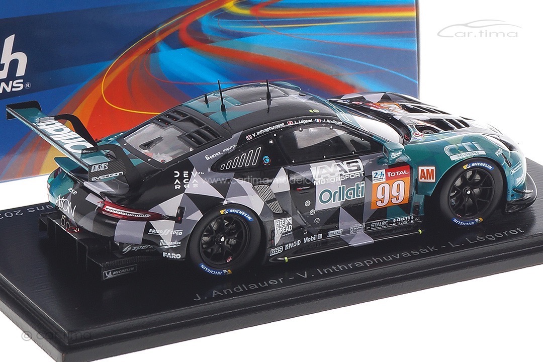 Porsche 911 RSR 24h Le Mans 2020 Andlauer/Inthraphuvasak/Légeret Spark 1:43 S7996 Porsche 911 RSR 24h Le Mans 2020 Andlauer/Inthraphuvasak/Légeret Spark 1:43 S7996