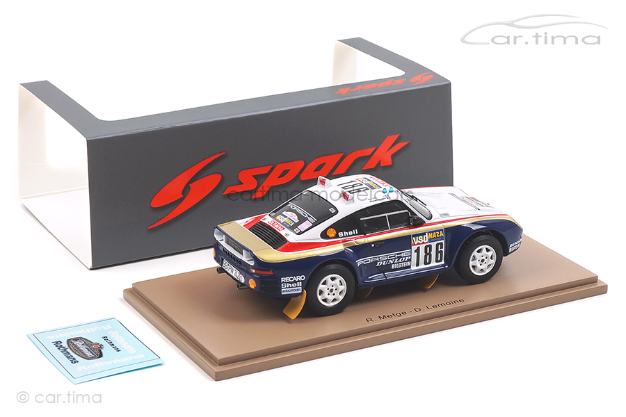 Porsche 959 Winner Rallye Paris-Dakar 1986 Metge/Lemoine Spark 1:43 S7815