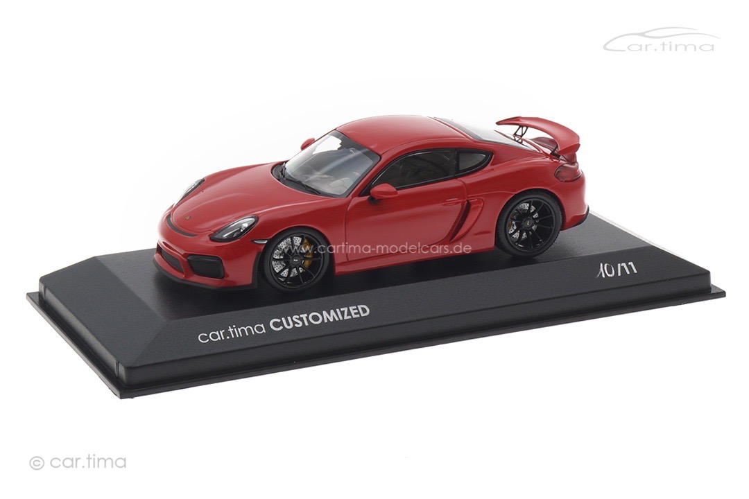 Porsche Cayman GT4 - indischrot / Rad schwarz - 1 of 11 - Minichamps - car.tima CUSTOMIZED Porsche Cayman GT4 - indischrot / Rad schwarz - 1 of 11 - Minichamps - car.tima CUSTOMIZED