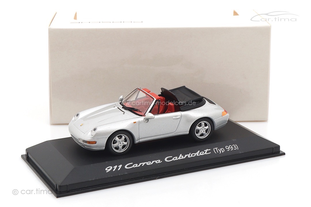 Porsche 911 (993) Carrera Cabrio silber Minichamps 1:43 WAP02003997