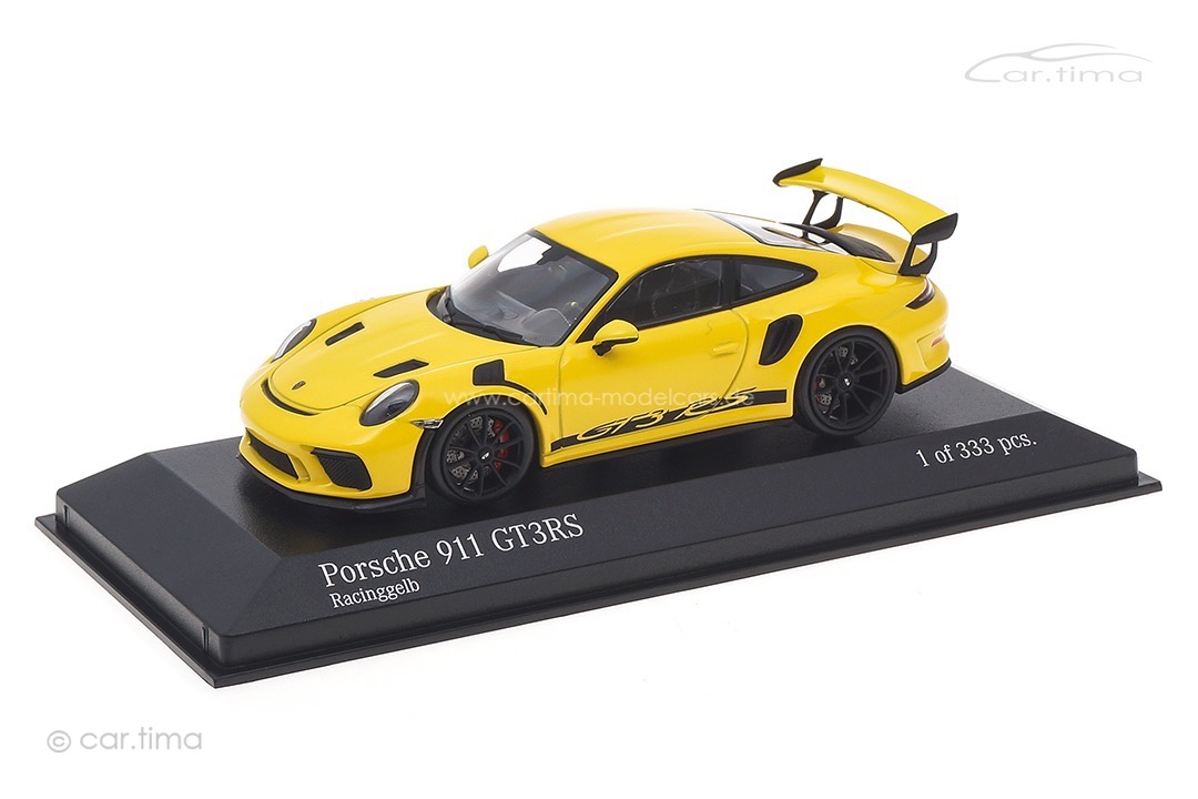Porsche 911 (991 II) GT3 RS Racinggelb/Rad schwarz Minichamps 1:43 413067048