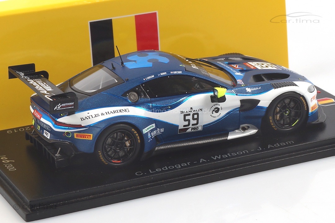 Aston Martin Vantage AMR GT3 24h Spa 2019 Adam/Ledogar/Watson Spark 1:43 SB281 Aston Martin Vantage AMR GT3 24h Spa 2019 Adam/Ledogar/Watson Spark 1:43 SB281