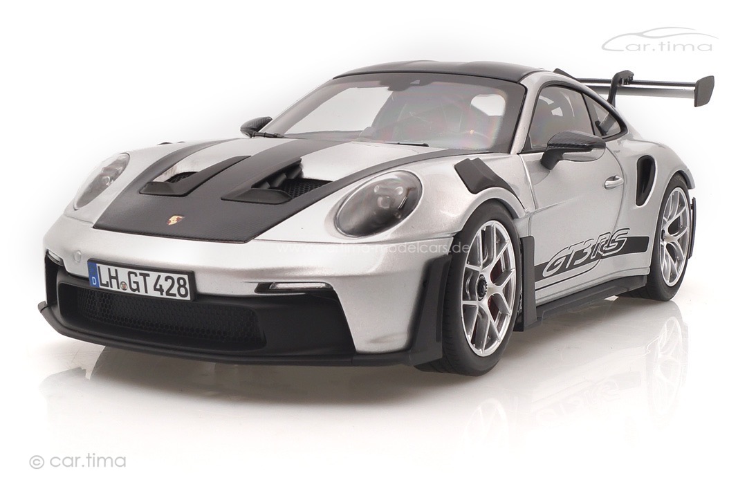 Porsche 911 (992) GT3 RS Weissach Paket GT-silbermet. Norev 1:18 187366 Porsche 911 (992) GT3 RS Weissach Paket GT-silbermet. Norev 1:18 187366