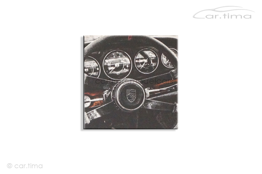 Kunstdruck auf Leinwand/Keilrahmen Porsche 911 Interior 45x45 cm