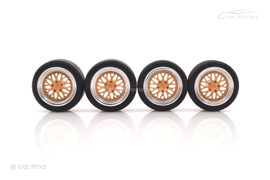 Radsatz/Wheel set Porsche 964 Carrera BBS gold 17" 1:18 CARXXX25009