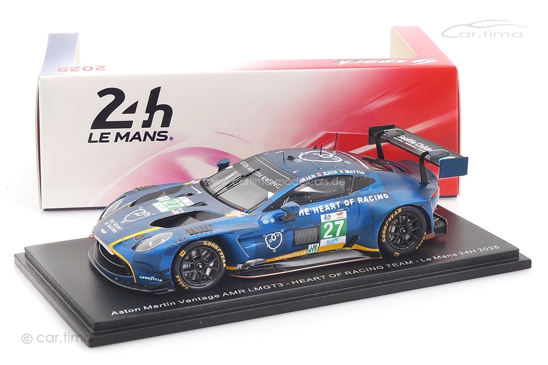 Aston Martin Vantage AMR LMGT3 24h Le Mans 2025 Drudi/James/Robichon Spark 1:43 S9291