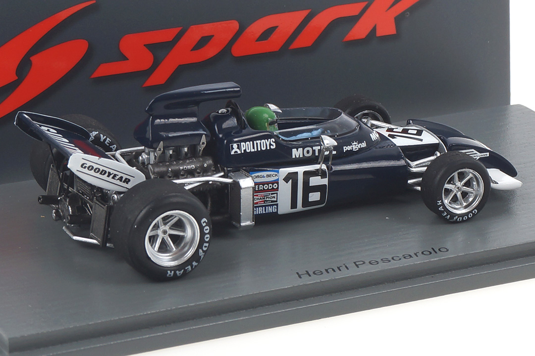March 721 French GP 1972 Henri Pescarolo Spark 1:43 S7264 March 721 French GP 1972 Henri Pescarolo Spark 1:43 S7264