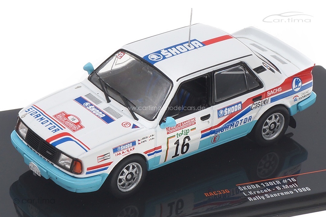 Skoda 130 LR Rallye Sanremo 1986 Krecek/Motl IXO 1:43 RAC336 Skoda 130 LR Rallye Sanremo 1986 Krecek/Motl IXO 1:43 RAC336