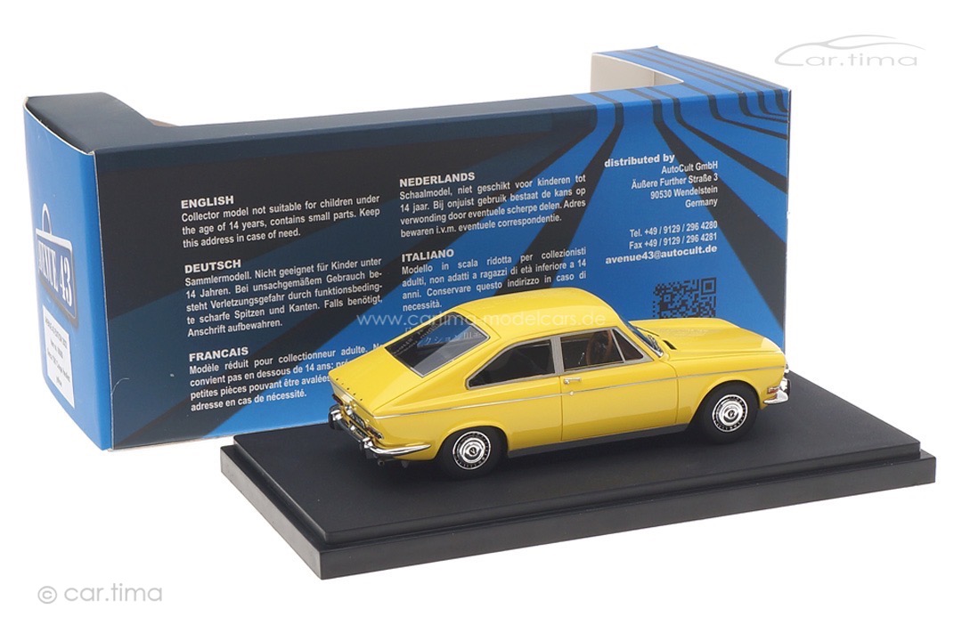 Simca 1501 Coupé Heuliez 1968 gelb Avenue43 1:43 60080 Simca 1501 Coupé Heuliez 1968 gelb Avenue43 1:43 60080