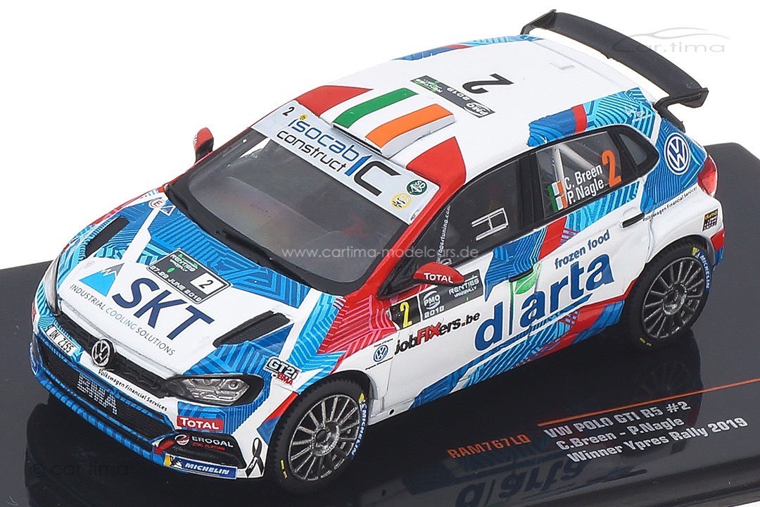 VW Polo GTI R5 Winner Rallye Ypres 2019 Breen/Nagle IXO 1:43 RAM767LQ