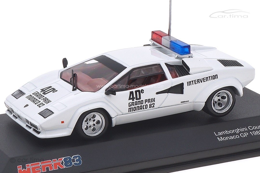 Lamborghini Countach Safety Car Monaco GP 1982 Werk83 1:43 W83430001 Lamborghini Countach Safety Car Monaco GP 1982 Werk83 1:43 W83430001