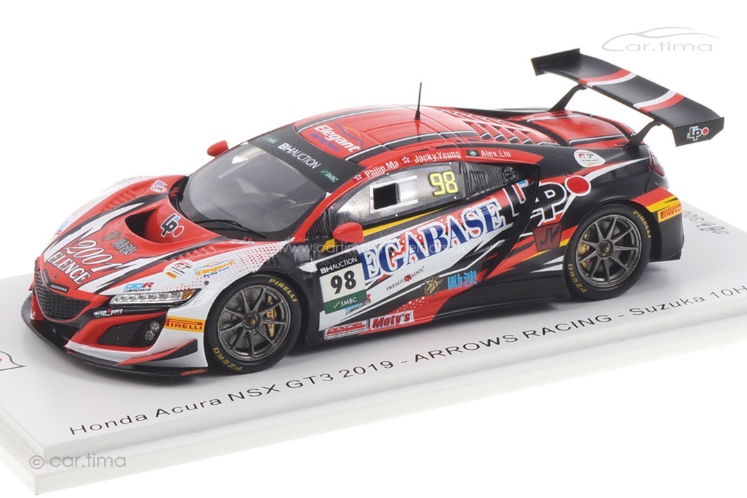 Honda NSX GT3 Suzuka 2019 Ma/Liu/Yeung Spark 1:43 SJ094 Honda NSX GT3 Suzuka 2019 Ma/Liu/Yeung Spark 1:43 SJ094