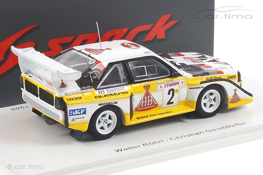 Audi Sport quattro S1 Rallye Monte-Carlo 1986 Röhrl/Geistdörfer Spark 1:43 S5190 Audi Sport quattro S1 Rallye Monte-Carlo 1986 Röhrl/Geistdörfer Spark 1:43 S5190