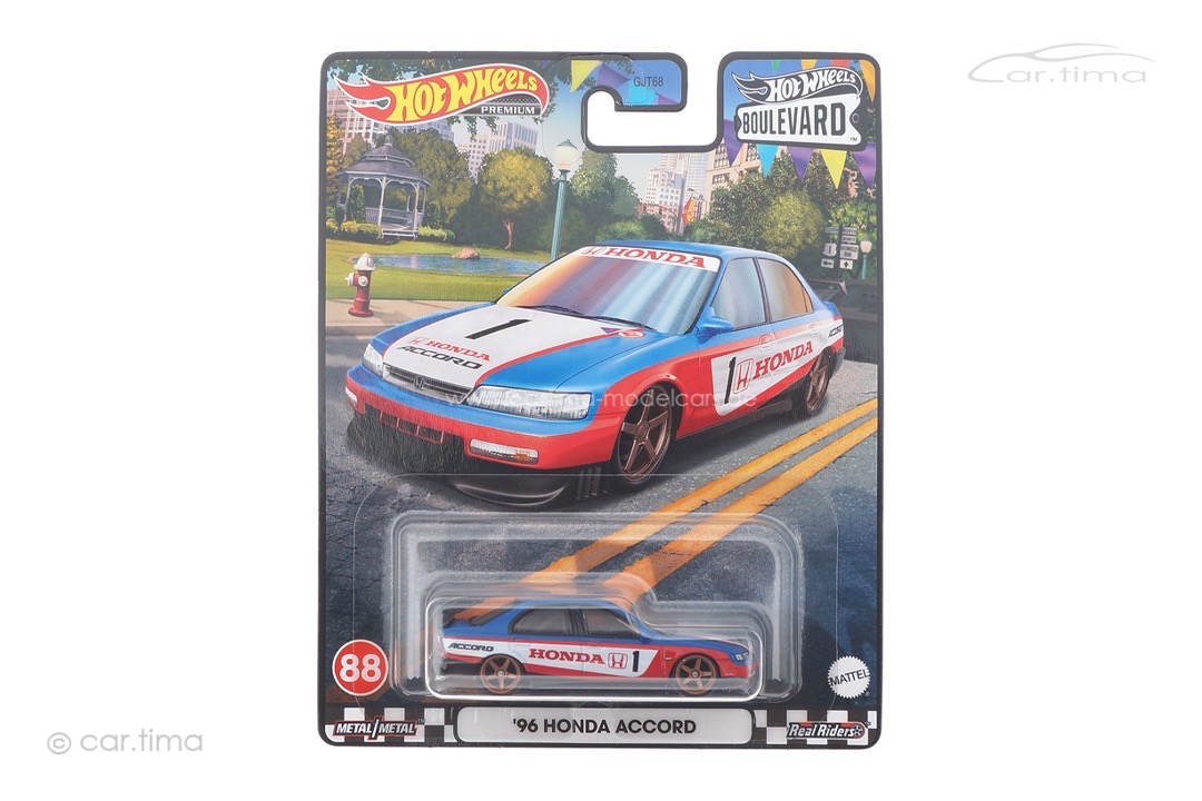Honda Accord 1996 Boulevard Series 2023 #88 Premium Real Riders Hot Wheels 1:64 GJT68-HKF27