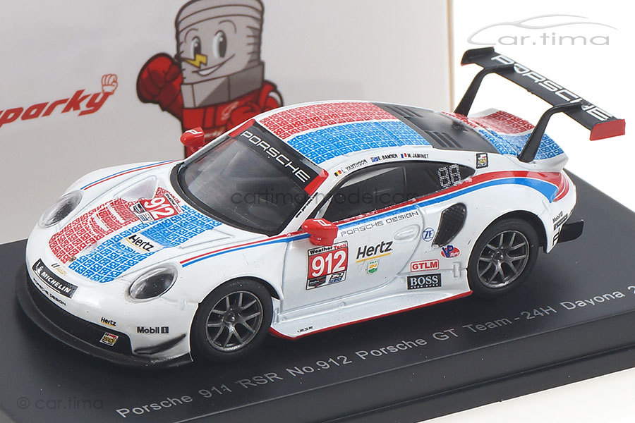 Porsche 911 RSR 24h Daytona 2019 Bamber/Jaminet/Vanthoor Spark 1:64 Y136 Porsche 911 RSR 24h Daytona 2019 Bamber/Jaminet/Vanthoor Spark 1:64 Y136