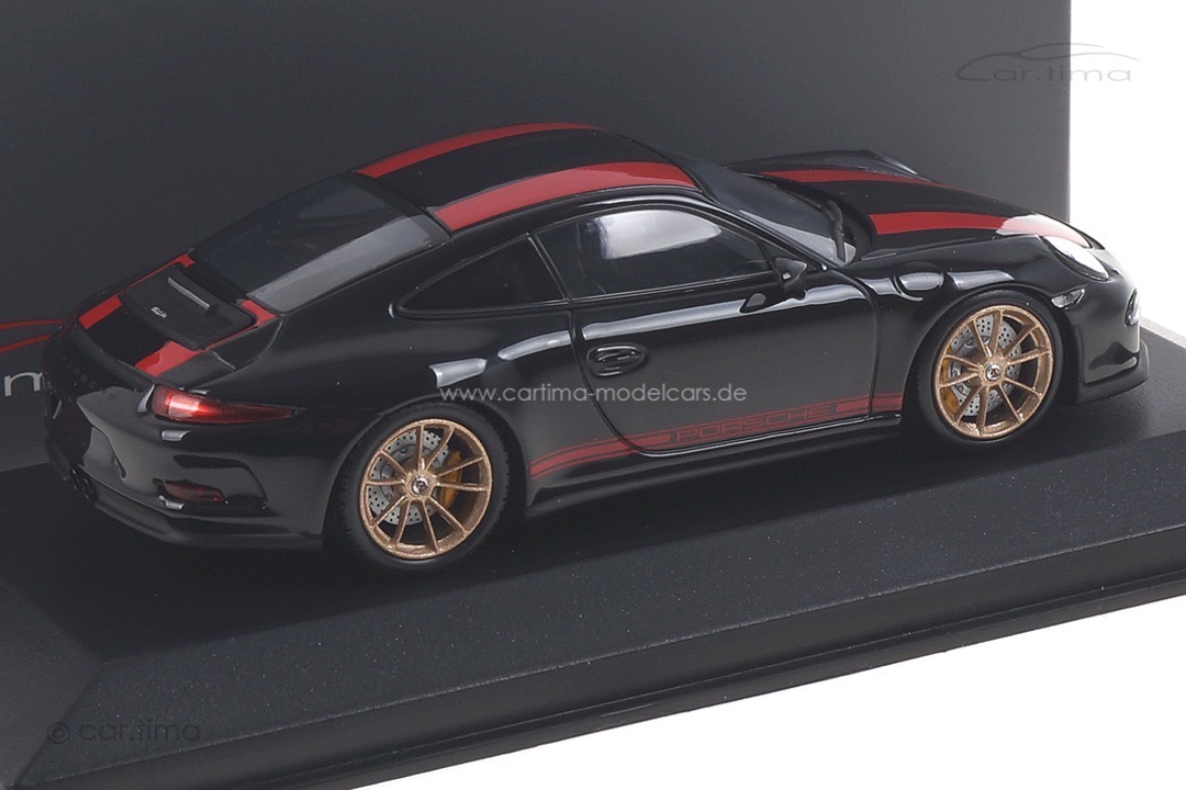 Porsche 911 (991) R Schwarz/Rad aurum Minichamps car.tima CUSTOMIZED 1:43