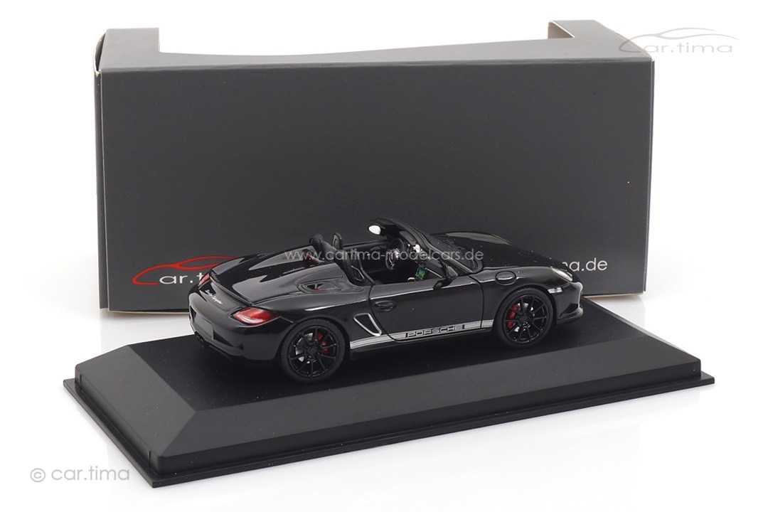 Porsche Boxster Spyder (987) Schwarz/Rad schwarz Minichamps car.tima CUSTOMIZED 1:43