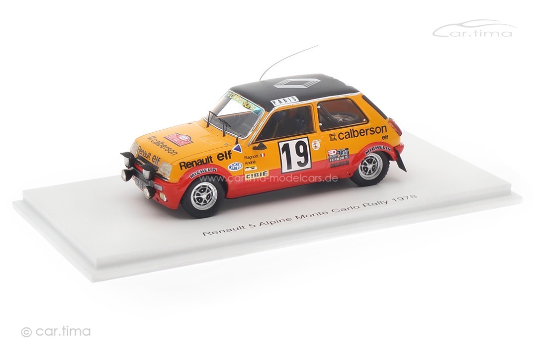 Renault 5 Alpine Gr2 Rallye Monte Carlo 1978 Ragnotti/Andrié Spark 1:43 S6030 Renault 5 Alpine Gr2 Rallye Monte Carlo 1978 Ragnotti/Andrié Spark 1:43 S6030