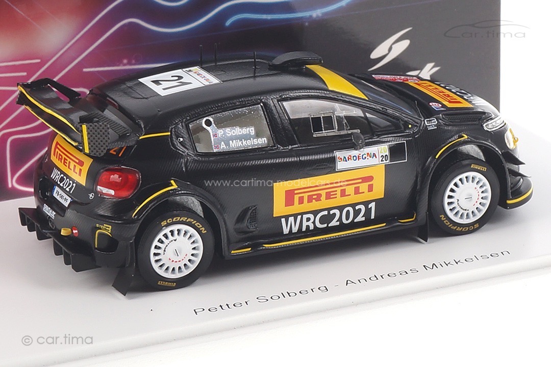 Citroen C3 Rally Sardegna 2020 Solberg/Mikkelsen Spark 1:43 S6574 Citroen C3 Rally Sardegna 2020 Solberg/Mikkelsen Spark 1:43 S6574