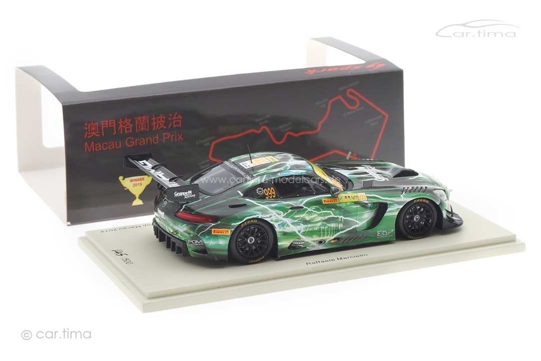 Mercedes-AMG GT3 Winner Macau 2019 Raffaele Marciello Spark 1:43 43MC19 Mercedes-AMG GT3 Winner Macau 2019 Raffaele Marciello Spark 1:43 43MC19