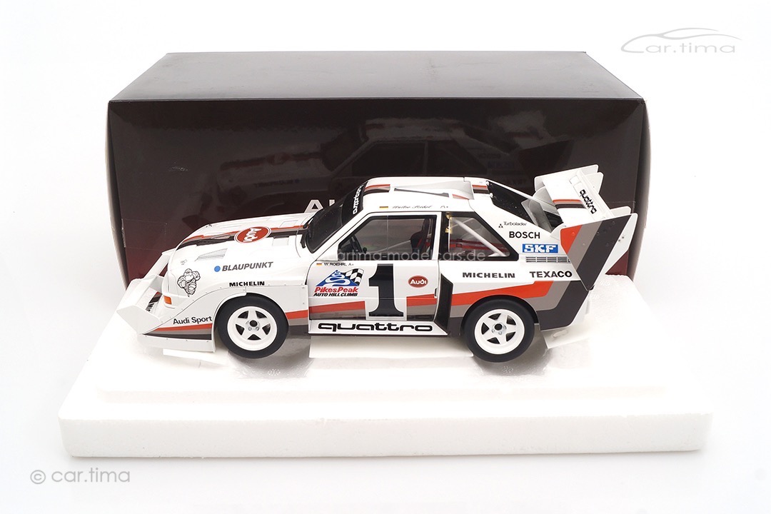 Audi Sport quattro S1 Winner Pikes Peak 1987 Walter Röhrl AUTOart 1:18 88700