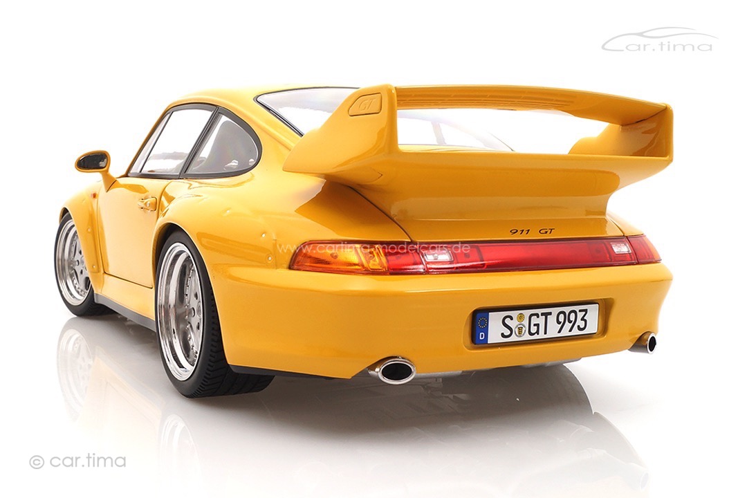 Porsche 911 (993) GT2 Speedgelb inkl. Vitrine KK Scale 1:12 KKDC120282S-VIT