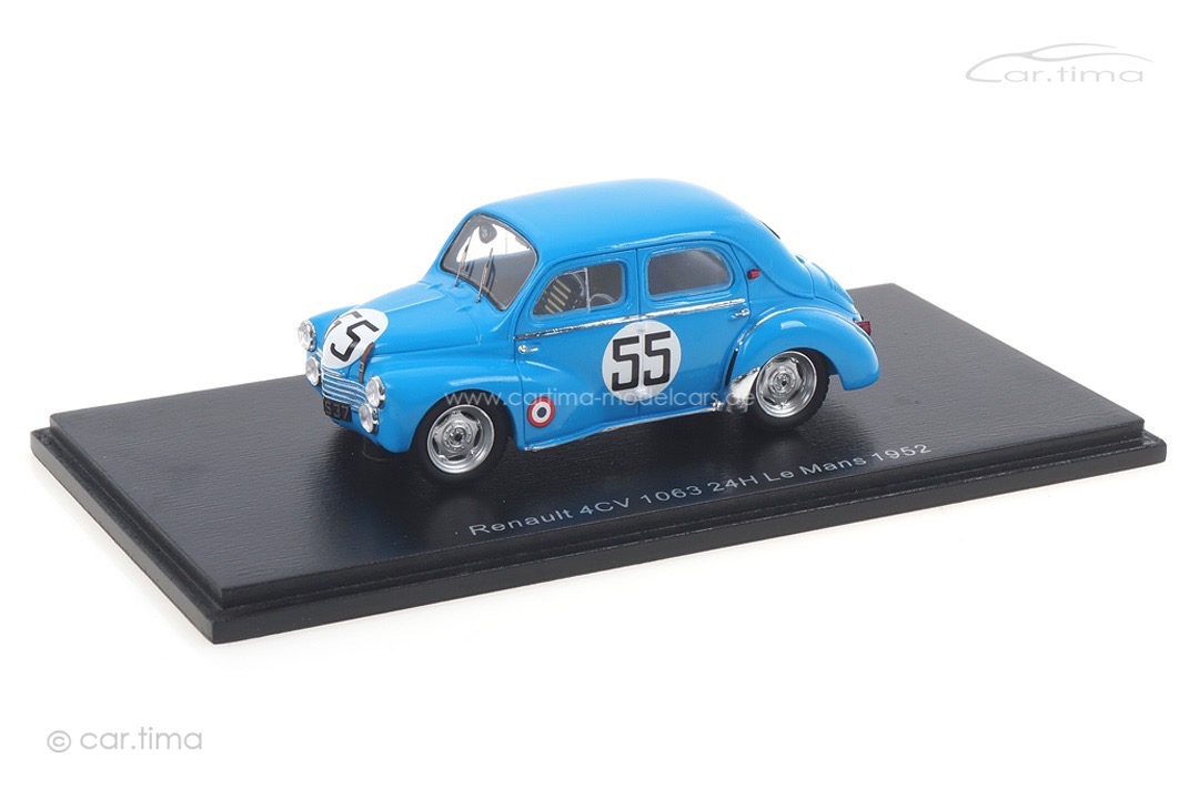 Renault 4CV 1063 24h Le Mans 1952 Lecat/Senfftleben Spark 1:43 S5226