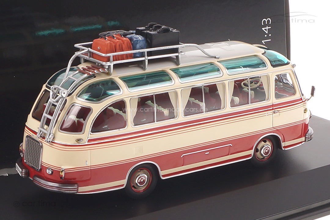 Setra S6 Bus mit Reisegepäck Schuco 1:43 450292500 Setra S6 Bus mit Reisegepäck Schuco 1:43 450292500
