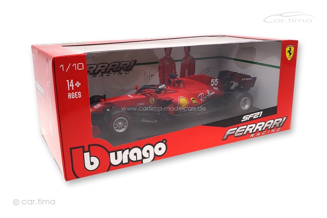 Ferrari SF21 GP 2021 Mission Winnow Carlos Sainz Bburago 1:18 18-16809S Ferrari SF21 GP 2021 Mission Winnow Carlos Sainz Bburago 1:18 18-16809S