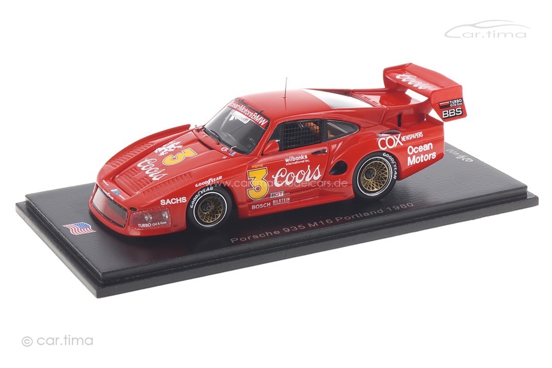 Porsche 935 Sears Point 1980 Jim Busby Spark 1:43 US095 Porsche 935 Sears Point 1980 Jim Busby Spark 1:43 US095