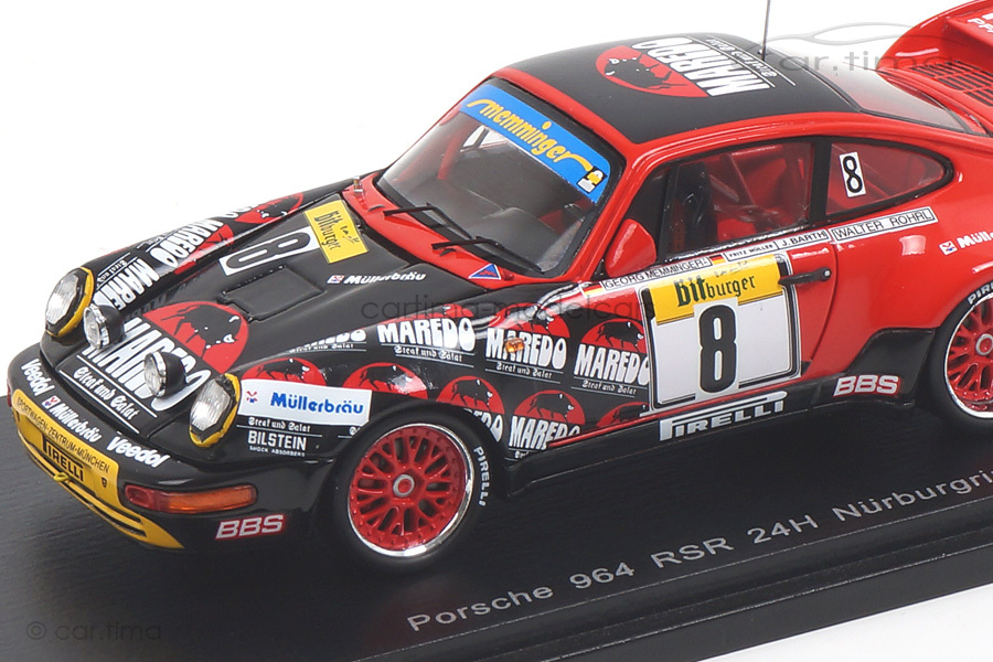 Porsche 911 (964) Carrera RSR 24h Nürburgring 1993 Barth/Memminger/Röhrl Spark 1:43 SG016 Porsche 911 (964) Carrera RSR 24h Nürburgring 1993 Barth/Memminger/Röhrl Spark 1:43 SG016