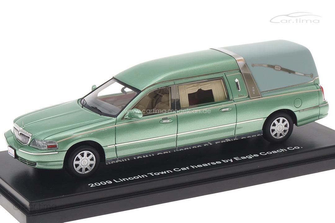 Lincoln Town Car Hearse by Eagle Coach Co. 2009 grün Esval Models 1:43 EMUS43022A Lincoln Town Car Hearse by Eagle Coach Co. 2009 grün Esval Models 1:43 EMUS43022A