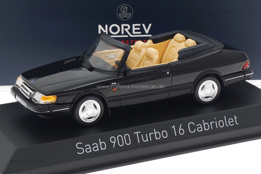 Saab 900 Turbo 16 Cabriolet schwarz Norev 1:43 810045