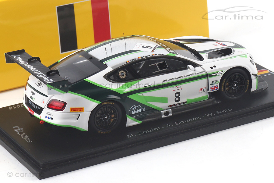 Bentley Continental GT3 24h Spa 2016 Soulet/Soucek/Reip Spark 1:43 SB124 Bentley Continental GT3 24h Spa 2016 Soulet/Soucek/Reip Spark 1:43 SB124