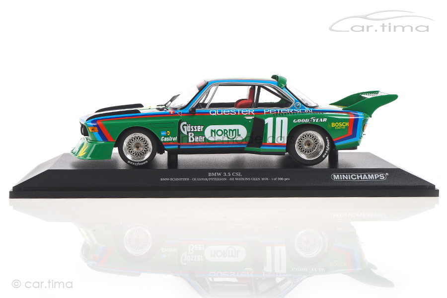 BMW 3.5 CSL 6h Watkins Glen 1976 Quester/Peterson Minichamps 1:18 155762610 BMW 3.5 CSL 6h Watkins Glen 1976 Quester/Peterson Minichamps 1:18 155762610