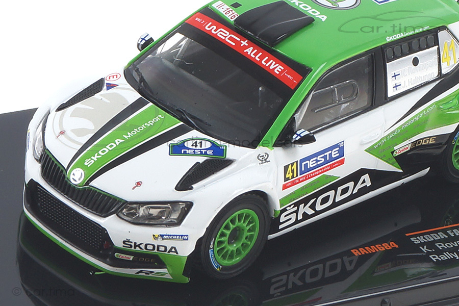 Skoda Fabia R5 Rallye Finnland 2018 Rovanperä/Halttunen IXO 1:43 RAM684 Skoda Fabia R5 Rallye Finnland 2018 Rovanperä/Halttunen IXO 1:43 RAM684