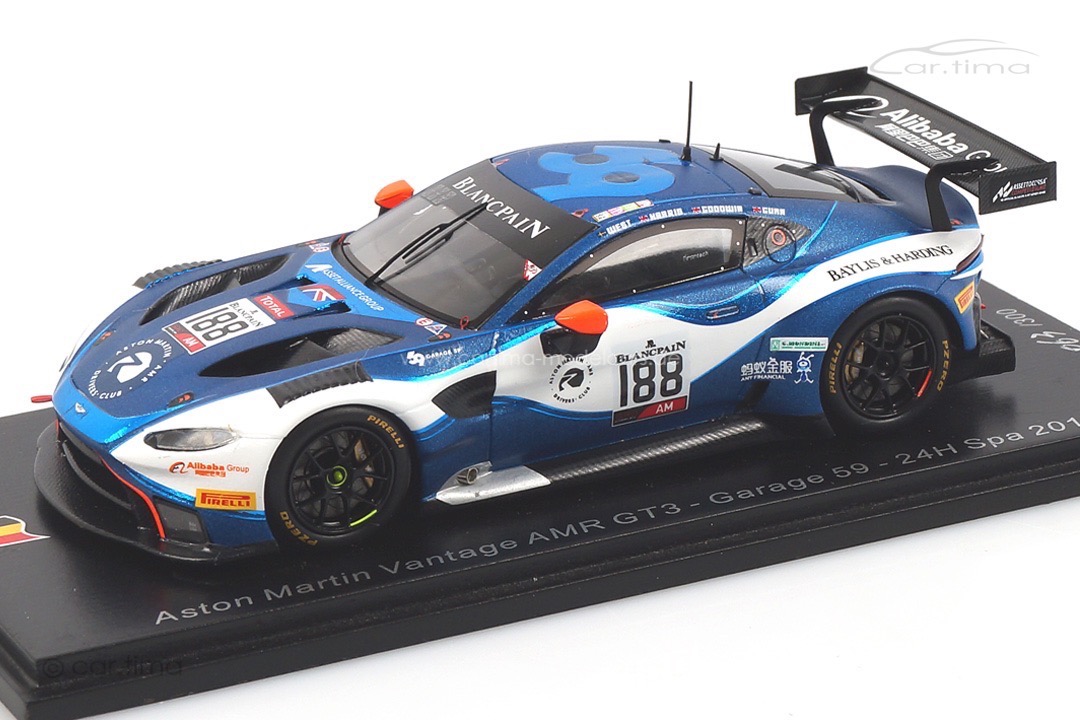Aston Martin Vantage AMR GT3 24h Spa 2019 Gunn/Goodwin/Harris/West Spark 1:43 SB274 Aston Martin Vantage AMR GT3 24h Spa 2019 Gunn/Goodwin/Harris/West Spark 1:43 SB274