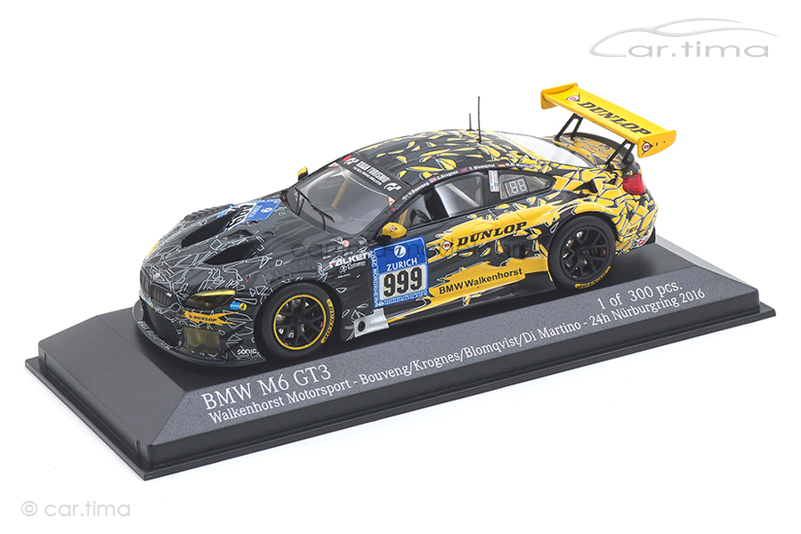 BMW M6 GT3 24h Nürburgring 2016 Bouveng/Di Martino/Krognes Minichamps 1:43 437162609 BMW M6 GT3 24h Nürburgring 2016 Bouveng/Di Martino/Krognes Minichamps 1:43 437162609