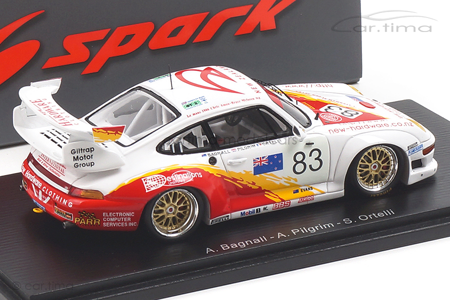 Porsche 911 GT2 24h Le Mans 1996 Ortelli/Pilgrim/Bagnall Spark 1:43 S5528 Porsche 911 GT2 24h Le Mans 1996 Ortelli/Pilgrim/Bagnall Spark 1:43 S5528